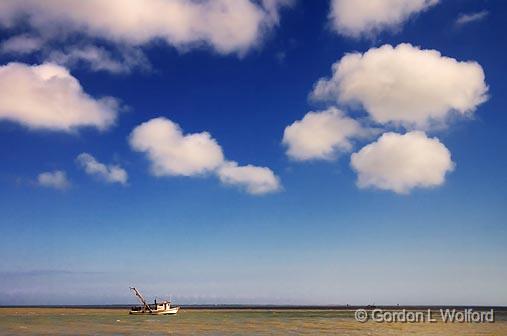 Cottonball Clouds_37880.jpg - Matagorda Bay photographed along the Gulf coast near Port Lavaca, Texas, USA.